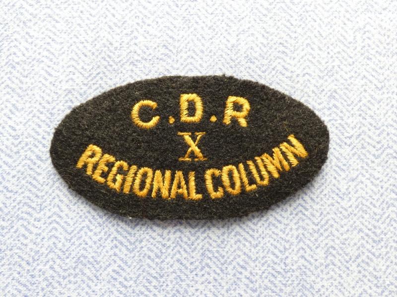 C.D.R Regional Column Shoulder Title.