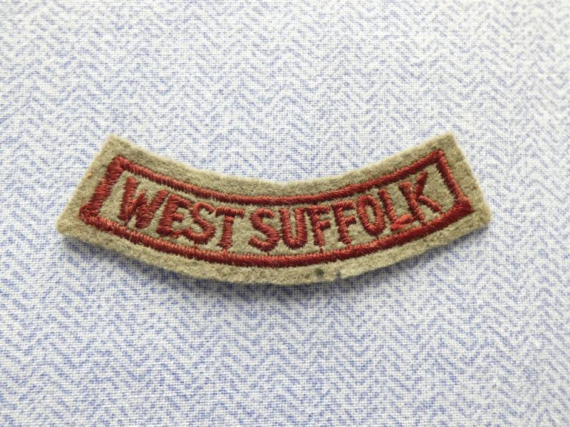 W.V.S County Name Tab - West Suffolk.