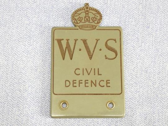 W.V.S Civil Defence Car Badge.
