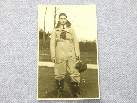 R.A.F Airman in Flying Kit - Postcard.
