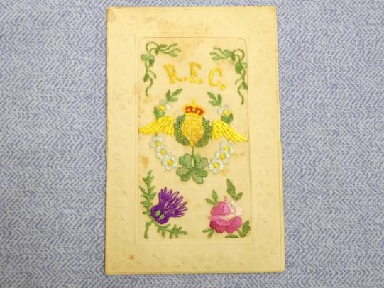 1918 Royal Flying Corps Silk Postcard.