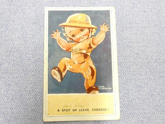 Wartime Home Front Postcard - A Spot Of Leave Cheerio!