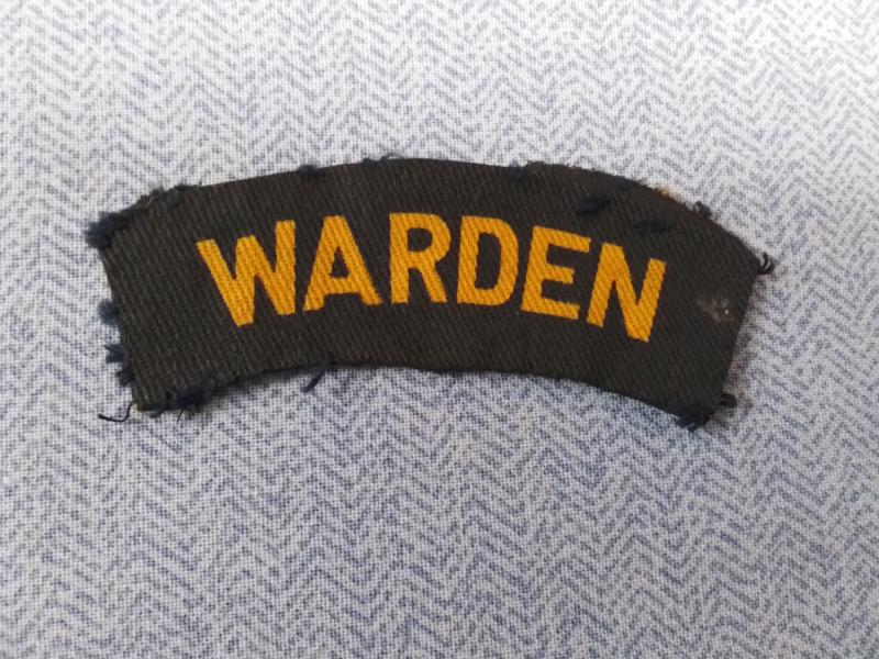 Printed Warden Shoulder Title